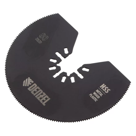 Насадка для МФИ отрезная полукруг Denzel 782301, HSS, по металлу и дереву, 80 мм х 1,2 мм, мелкий зуб купить в Уфе