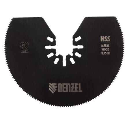 Насадка для МФИ отрезная полукруг Denzel 782301, HSS, по металлу и дереву, 80 мм х 1,2 мм, мелкий зуб купить в Уфе