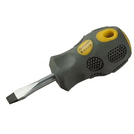 Отвертка STAYER &quot;PROFESSIONAL&quot; &quot;MAX-GRIP&quot; слесарная, Cr-V, намагниченная, SL 6,5х38мм 2580-38-6.0 G купить в Уфе