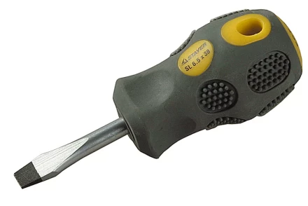 Отвертка STAYER &quot;PROFESSIONAL&quot; &quot;MAX-GRIP&quot; слесарная, Cr-V, намагниченная, SL 6,5х38мм 2580-38-6.0 G купить в Уфе