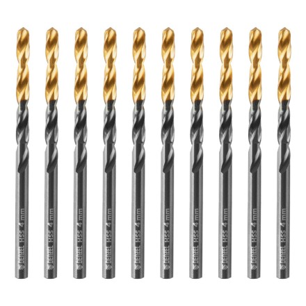 Сверло по металлу, 4 мм, HSS-Tin, Golden Tip, 10 шт. Denzel 717209 купить в Уфе