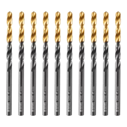 Сверло по металлу, 4 мм, HSS-Tin, Golden Tip, 10 шт. Denzel 717209 купить в Уфе