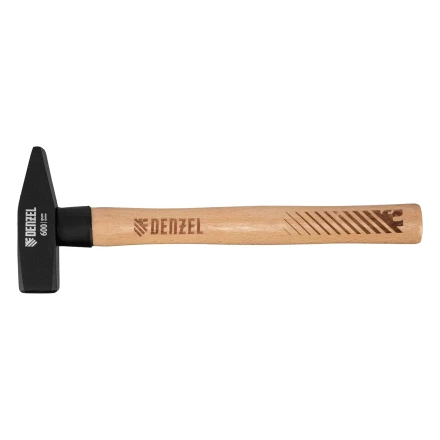 Молоток слесарный, 600 г Denzel, кованый квадратный боек, буковая рукоятка, 10431 купить в Уфе