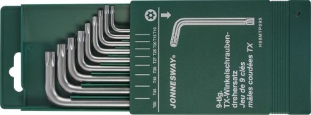 Комплект угловых ключей TORX с центрированным штифтом Т10-Т50 9предметов S2 H08MTP09S Jonnesway 47100 купить в Уфе