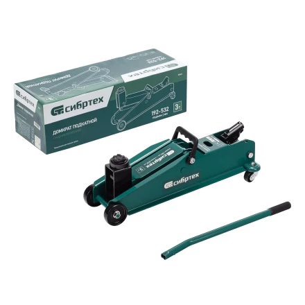 Домкрат гидравлический подкатной Сибртех 50841, 3 т, 192-532 мм, SUV купить в Уфе