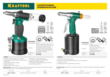 Ремонтный комплект KRAFTOOL для арт. 31185 31185-RK купить в Уфе