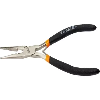 Длинногубцы Mini, 130 мм, никелированные, прямые, авторазжим  SPARTA 17820 купить в Уфе