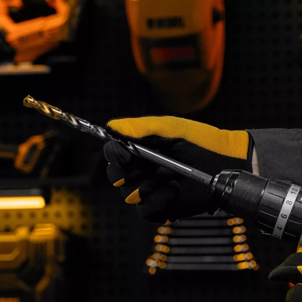 Сверло спиральное по металлу Denzel, 11 х 195 мм, Р6М5, Golden Tip, удлиненное 718264 купить в Уфе