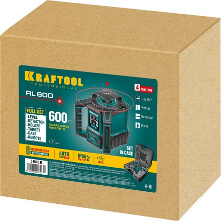 Нивелир лазерный ротационный RL600 600м, IP65 34600 купить в Уфе