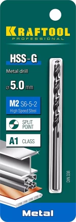 Сверла по металлу HSS-G Оберон 29651-5 купить в Уфе