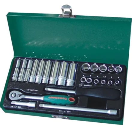 Набор головок торцевых 1/4&quot;DR 4-13мм 25предметов Jonnesway S04Н2125S 47199 купить в Уфе