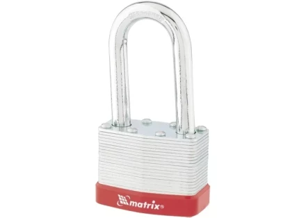 Замок навесной 50 мм удлиненная дужка MATRIX 91809 купить в Уфе