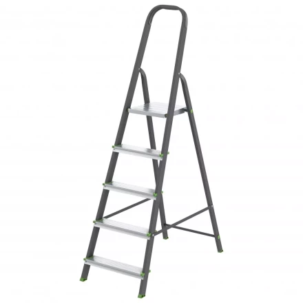 Стремянка 5 ступеней стальной Профиль алюминиевые ступени Россия Сибртех 97955 купить в Уфе