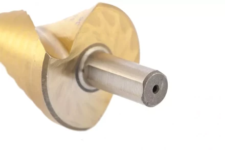 Сверло ступенчатое 9-12-15-18-21-24-27-30-33-36 мм HSS спиральный Профиль шестигранный хвостовик Matrix 72358 купить в Уфе