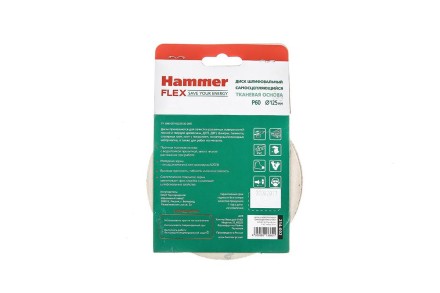 Круг шлиф. самосцепляющийся HAMMER 125мм P60 8отв. купить в Уфе