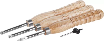 Набор ЗУБР &quot;ЭКСПЕРТ&quot;: Токарные резцы по дереву,&quot;Ромб&quot;,&quot;Квадрат&quot;,&quot;Круг&quot;,твердосплав наконеч из карбида W, 100*340мм, 3шт 18371-H3 купить в Уфе