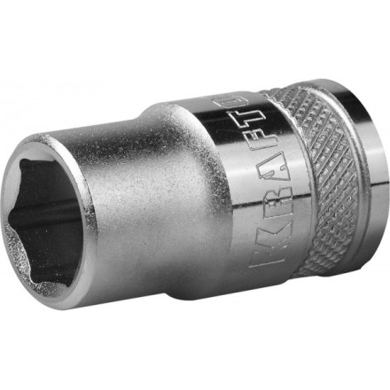 Торцовая головка KRAFTOOL &quot;INDUSTRIE QUALITAT&quot;, Cr-V, FLANK, хромосатинированная, 1/2&quot;, 12 мм 27805-12_z01 купить в Уфе