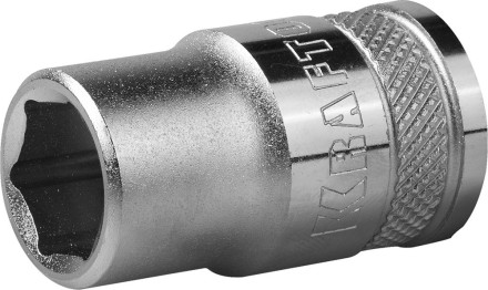 Торцовая головка KRAFTOOL &quot;INDUSTRIE QUALITAT&quot;, Cr-V, FLANK, хромосатинированная, 1/2&quot;, 12 мм 27805-12_z01 купить в Уфе