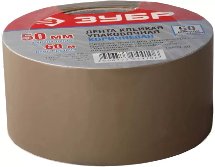 Лента ЗУБР &quot;МАСТЕР&quot; клеящая,   коричневая, усиленная прочность,  толщина 50 мк, 38мм х 60м 12033-38 купить в Уфе