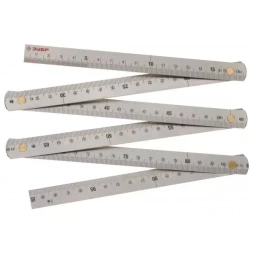 Метр ЗУБР "ЭКСПЕРТ" складной, усиленный, нержавеющая сталь, 1м 3423-1