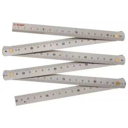 Метр ЗУБР "ЭКСПЕРТ" складной, усиленный, нержавеющая сталь, 1м 3423-1 купить в Уфе