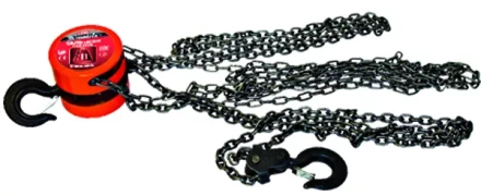 Таль цепная 1 т h  подъема 2.5 м расстояние между крюками 300 мм  MATRIX 519335 купить в Уфе