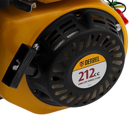 Двигатель бензиновый Denzel RX-17S, 7 л.с., 212 см3, горизонтальный вал шлиц 25 мм 95102 купить в Уфе
