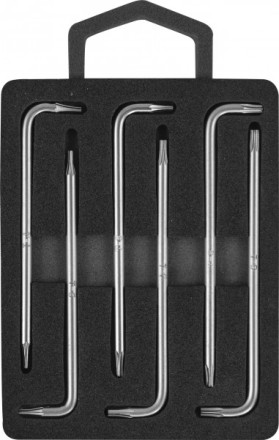 Комплект угловых ключей TORX с центрированным штифтом Т4-Т9  6предметов S2  H09MT06S Jonnesway 47101 купить в Уфе