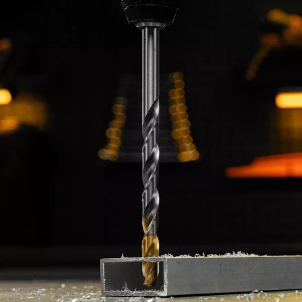 Сверло спиральное по металлу Denzel 12 x 205 мм, Р6М5, Golden Tip, удлиненное 718265 купить в Уфе