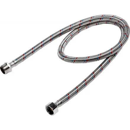 Подводка гибкая ЗУБР для воды, оплетка из нержавеющей стали, г/ш 1/2&quot; - 1м 51005-G/S-100 купить в Уфе