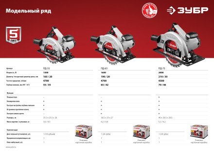 Пила циркулярная ПД-75 серия МАСТЕР купить в Уфе