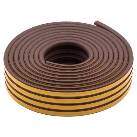 Уплотнитель резиновый, 12 м, профиль &quot;P&quot;, коричневый Сибртех 88908 купить в Уфе