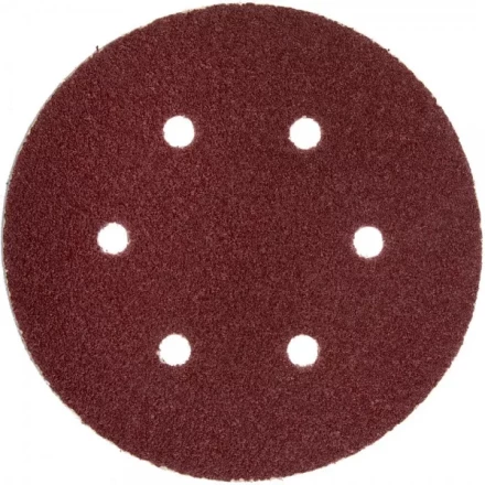 Круг шлифовальный ЗУБР &quot;МАСТЕР&quot; универсальный, из абразивной бумаги на велкро основе, 6 отверстий, Р80, 150мм, 5шт 35566-150-080 купить в Уфе