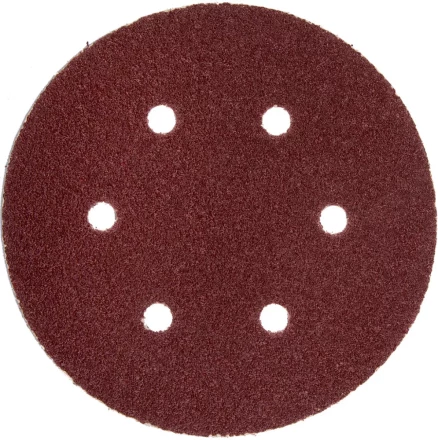 Круг шлифовальный ЗУБР &quot;МАСТЕР&quot; универсальный, из абразивной бумаги на велкро основе, 6 отверстий, Р80, 150мм, 5шт 35566-150-080 купить в Уфе