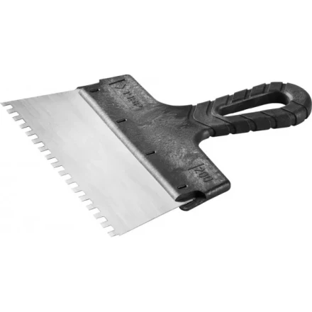 Шпатель ЗУБР &quot;СТАНДАРТ&quot; фасадный, стальное полотно, 200мм, зуб 6х6 10053-20 купить в Уфе