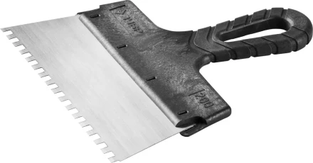 Шпатель ЗУБР &quot;СТАНДАРТ&quot; фасадный, стальное полотно, 200мм, зуб 6х6 10053-20 купить в Уфе