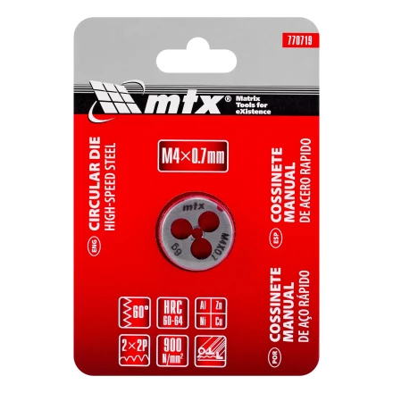 Плашка М4 х 0.7 мм, Р6М5 Matrix 770719 купить в Уфе