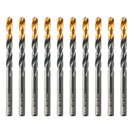 Сверло по металлу Denzel, 6 мм, HSS-Tin, Golden Tip, 10 шт. 717215 купить в Уфе