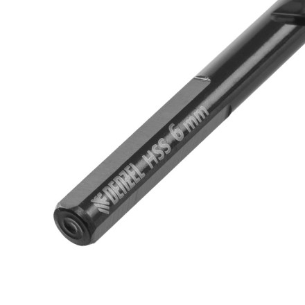 Сверло по металлу Denzel, 6 мм, HSS-Tin, Golden Tip, 10 шт. 717215 купить в Уфе