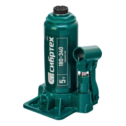 Домкрат гидравлический бутылочный Сибртех 50803, 5 т, 180-340 мм купить в Уфе