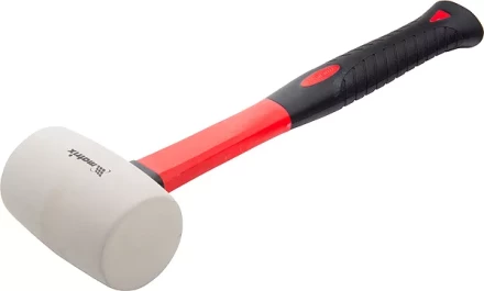 Киянка резиновая, 680 г, белая резина, фибергласовая рукоятка MATRIX 11197 купить в Уфе