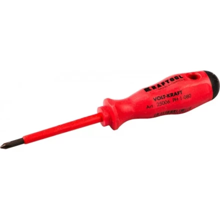 Отвертка KRAFTOOL &quot;VOLT-KRAFT&quot; 1000В, PH №1-80мм 25006-1-080 купить в Уфе