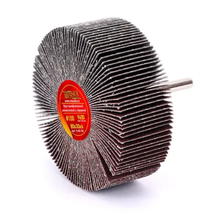 Круг MESSER шлифовальный лепестковый с оправкой (на шпильке) 80х30х6  #100 купить в Уфе