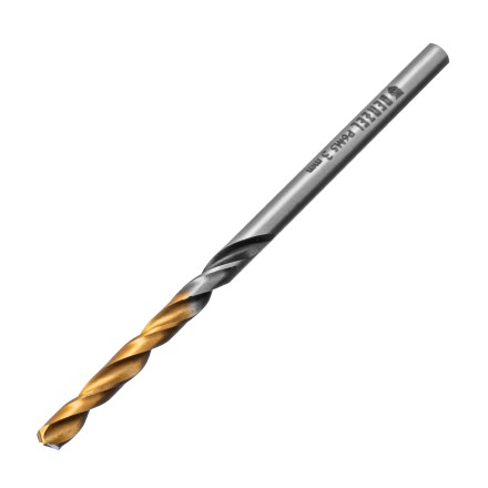 Сверло спиральное по металлу Denzel 3 x 61мм, Р6М5, Golden Tip, многогранная заточка, 2шт., 718268 купить в Уфе