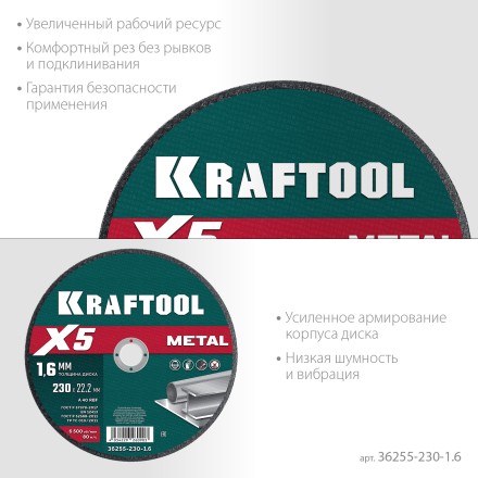 Круги отрезные абразивные, по металлу 36255-230-1.6 купить в Уфе