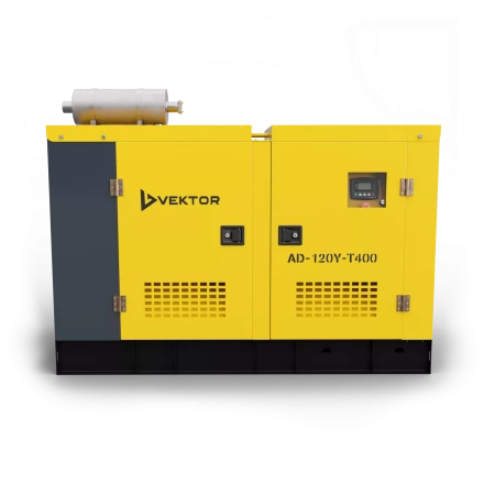 Дизельный генератор Vektor AD-120Y-T400 в шумозащитном кожухе купить в Уфе
