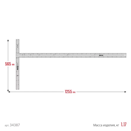 ЗУБР Т-угольник алюминиевый, Профессионал (34387) купить в Уфе