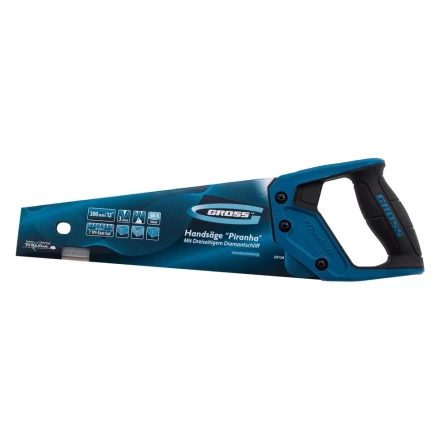 Ножовка по дереву &quot;PIRANHA&quot;, 300 мм, 7 TPI, 3D-зуб, тефлоновое покрытие полотна, двухкомпонентная рукоятка Gross 24124 купить в Уфе