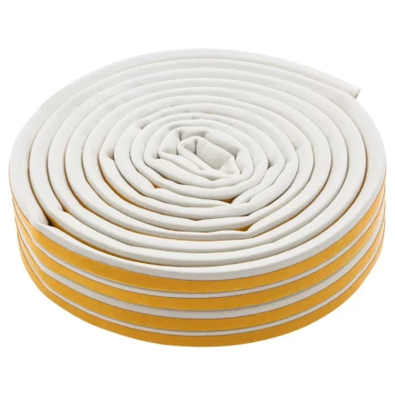 Уплотнитель резиновый, 12 м, профиль &quot;D&quot;, белый Сибртех 88909 купить в Уфе