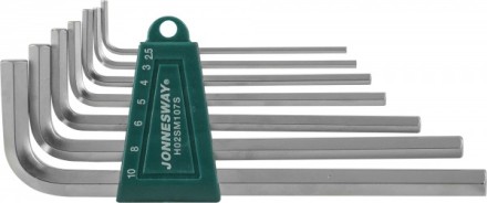 Комплект угловых шестигранников LONG 2,5-10мм 7предметов S2  H02SM107S Jonnesway 47091 купить в Уфе